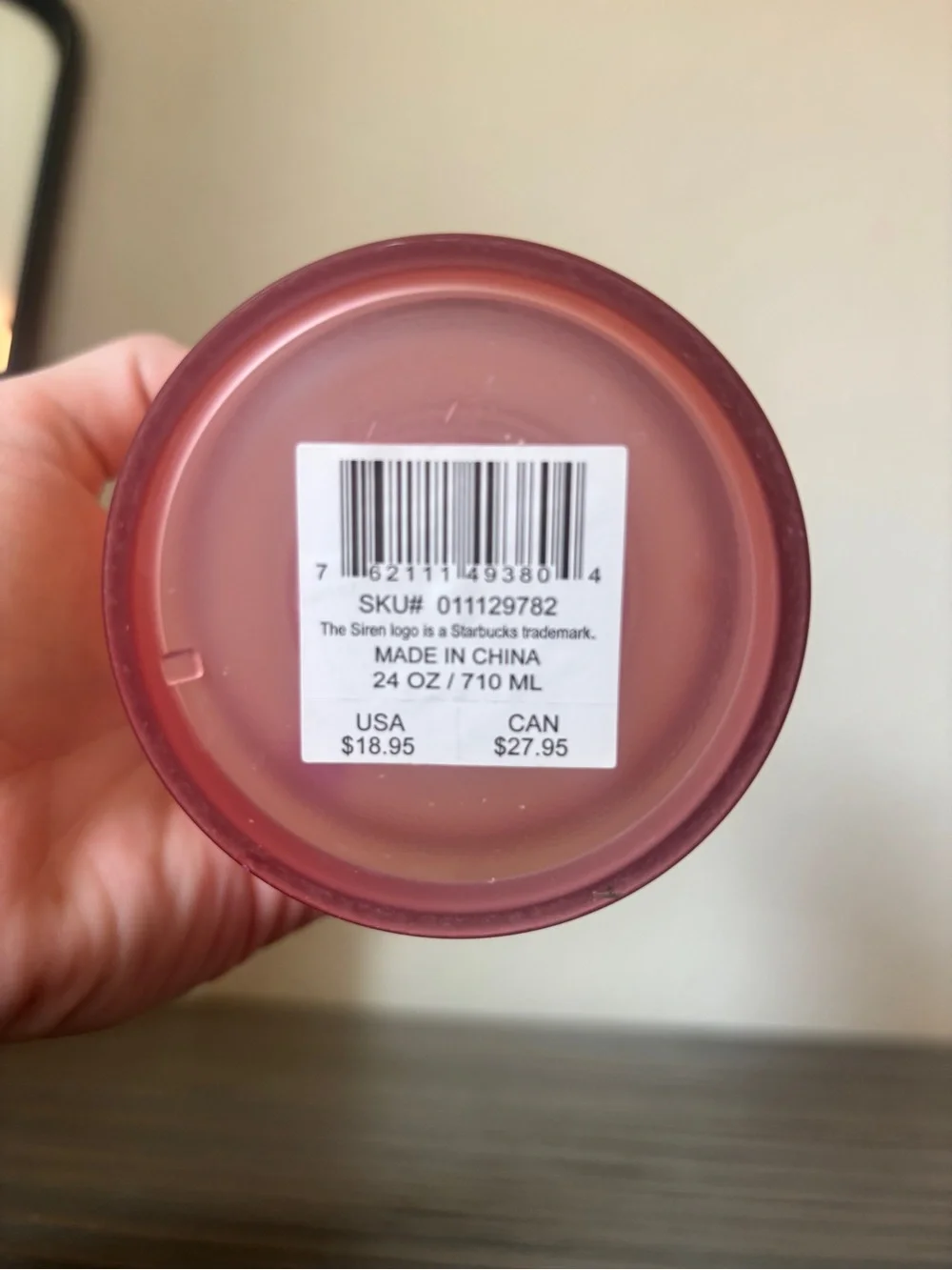 Pink Starbucks tumbler